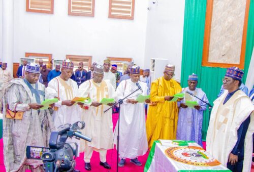 Buni swears in 17 LG chairmen, commissioners, urges public interest