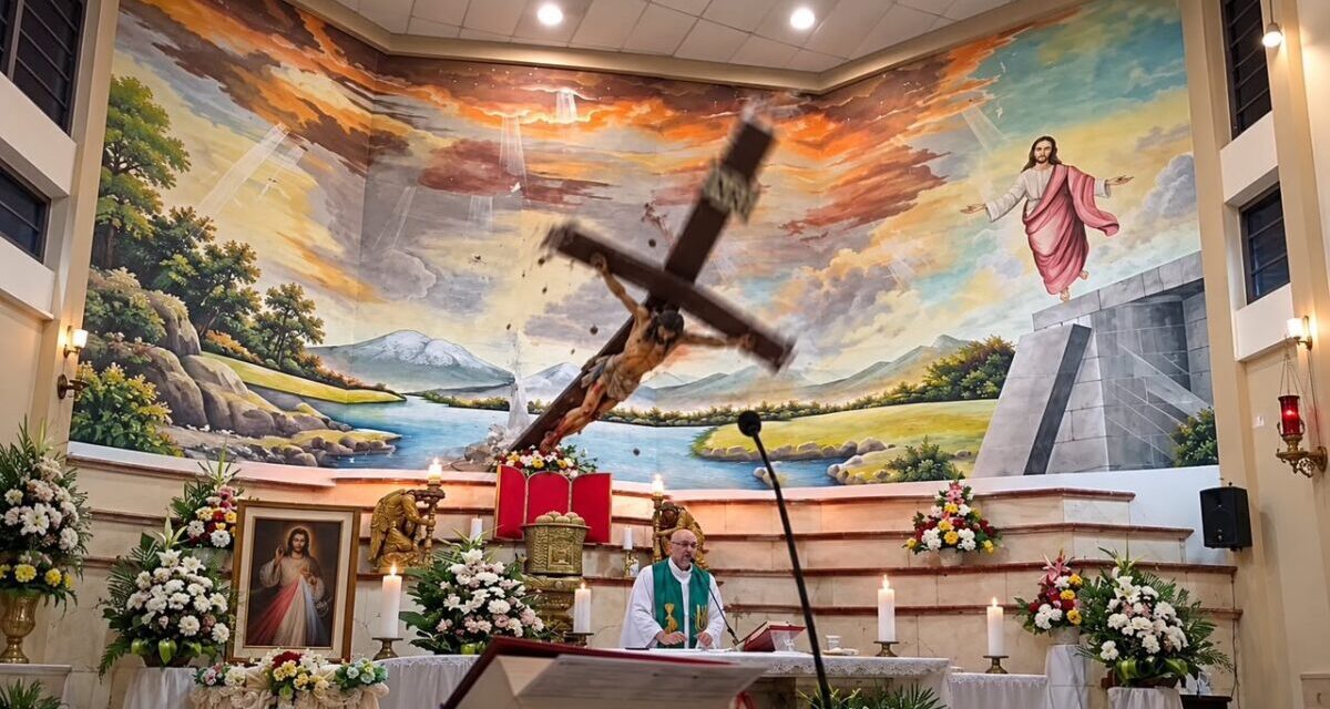 Tragedy As Giant Crucifix Falls On Priest During Mass In Ecuador