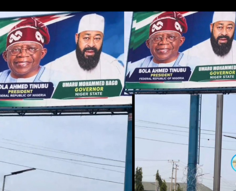 Electric fence around Tinubu, Bago billboard sparks reactions