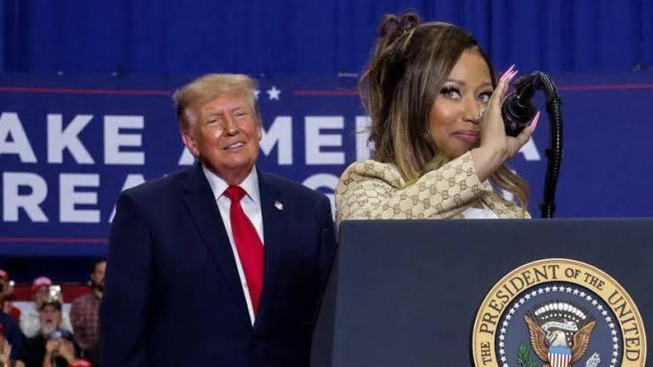 Nicki Minaj Backs Trump At Michigan Rally Ahead Of US Midterm Elections