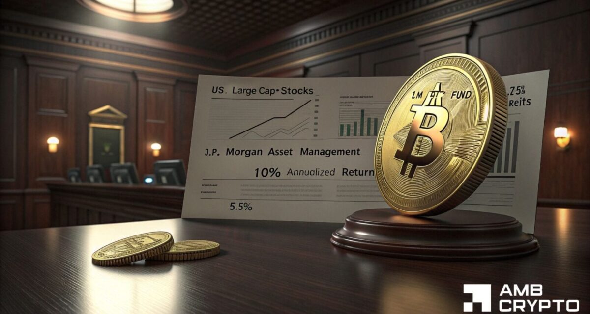 Bitcoin to beat stocks and gold? JPMorgan’s 10% forecast has a catch