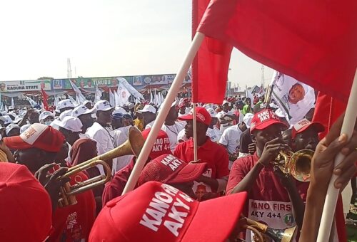 Crowds Flood Kaduna Streets For APC Campaign Flag-off