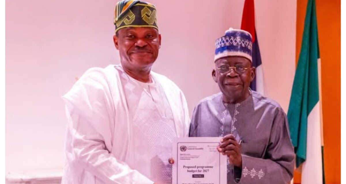 Tinubu receives UN 2027 budget